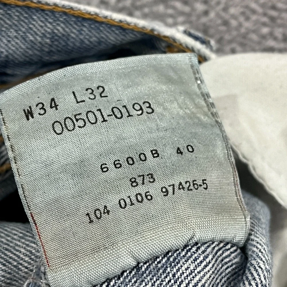 Vtg Levi's 501 XX Jeans Men 32x32* Straight Leg Button Fly Denim 90s Distressed‎
